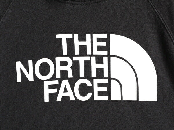■ ノースフェイス プリント スウェット フード パーカー ( レディース L ) The North Face アウトドア トレーナー プルオーバー 裏起毛 黒