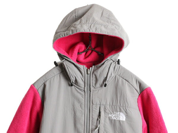 ■ ノースフェイス フード付き デナリ ジャケット レディース S / 古着 The North Face フリース ブルゾン パーカー ジャンパー 2トーン 灰
