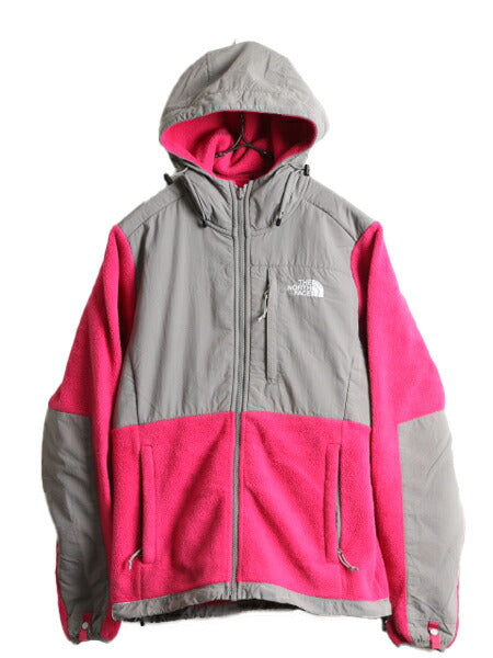 ■ ノースフェイス フード付き デナリ ジャケット レディース S / 古着 The North Face フリース ブルゾン パーカー ジャンパー 2トーン 灰