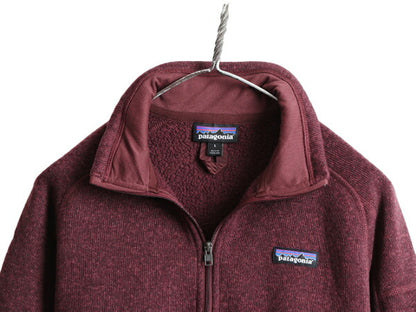 18年製■ パタゴニア ベターセーター 1/4 ジップネック レディース L Patagonia アウトドア フリース ジャケット ニット プルオーバー 杢紫