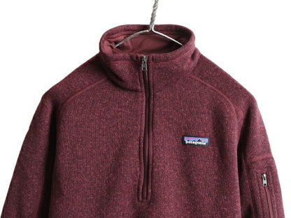 18年製■ パタゴニア ベターセーター 1/4 ジップネック レディース L Patagonia アウトドア フリース ジャケット ニット プルオーバー 杢紫