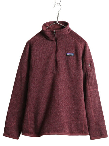 18年製■ パタゴニア ベターセーター 1/4 ジップネック レディース L Patagonia アウトドア フリース ジャケット ニット プルオーバー 杢紫