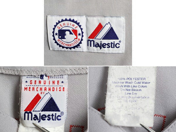 USA製 ■ MLB オフィシャル Majestic シンシナティ レッズ 半袖 ベースボール シャツ メンズ M 程/ ユニフォーム ゲームシャツ 大リーグ
