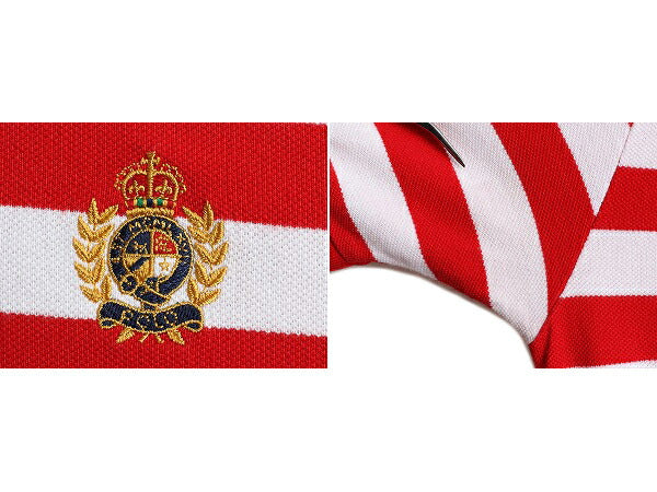 クッキークレスト 90s ■ ポロ ラルフローレン ボーダー 鹿の子 半袖 ポロシャツ メンズ M / 90年代 オールド POLO ワンポイント 2トーン