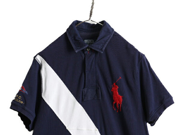 ビッグポニー ■ ポロ ラルフローレン 鹿の子 半袖 ポロシャツ メンズ L POLO 半袖シャツ ラガー シャツ タイプ ラグビー カスタムフィット
