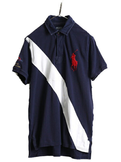 ビッグポニー ■ ポロ ラルフローレン 鹿の子 半袖 ポロシャツ メンズ L POLO 半袖シャツ ラガー シャツ タイプ ラグビー カスタムフィット