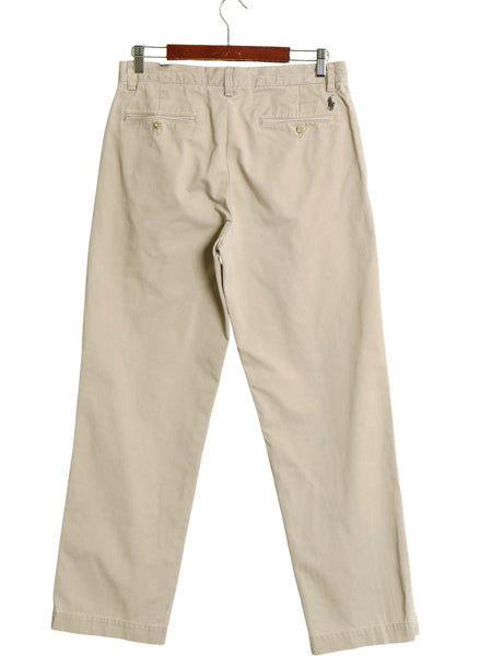 00s ポロ ラルフローレン チノ パンツ メンズ 32 32 / オールド PRESTON PANT コットン スラックス ノータック ストレート アーミー タイプ