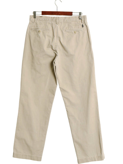 00s ポロ ラルフローレン チノ パンツ メンズ 32 32 / オールド PRESTON PANT コットン スラックス ノータック ストレート アーミー タイプ