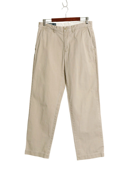00s ポロ ラルフローレン チノ パンツ メンズ 32 32 / オールド PRESTON PANT コットン スラックス ノータック ストレート アーミー タイプ