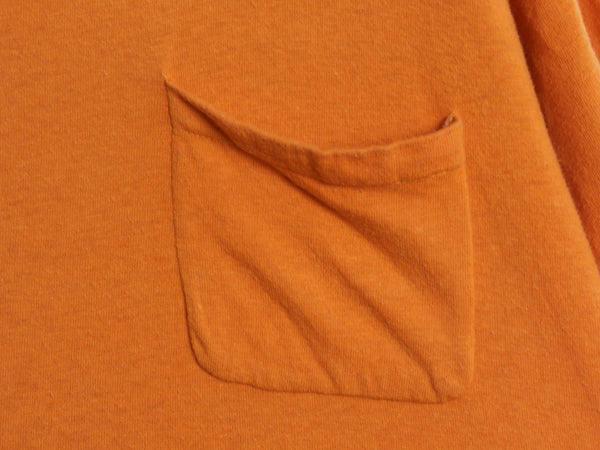 60s 70s ★ ヘインズ ラグラン ポケット Tシャツ メンズ M 小さめ S / ヴィンテージ 半袖Tシャツ シングルステッチ 無地 オレンジ ブランク
