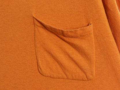 60s 70s ★ ヘインズ ラグラン ポケット Tシャツ メンズ M 小さめ S / ヴィンテージ 半袖Tシャツ シングルステッチ 無地 オレンジ ブランク