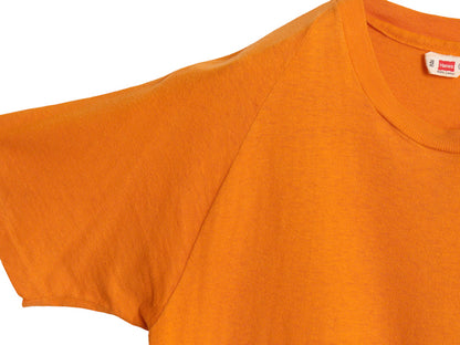 60s 70s ★ ヘインズ ラグラン ポケット Tシャツ メンズ M 小さめ S / ヴィンテージ 半袖Tシャツ シングルステッチ 無地 オレンジ ブランク