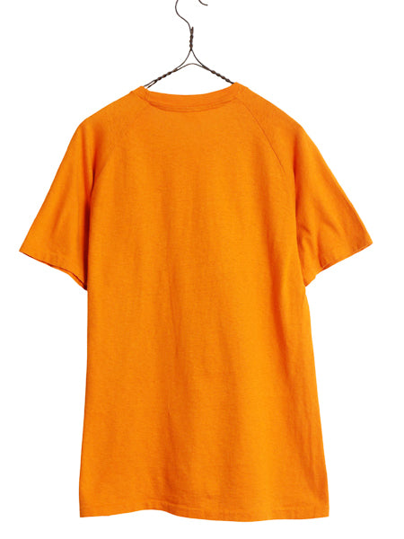 60s 70s ★ ヘインズ ラグラン ポケット Tシャツ メンズ M 小さめ S / ヴィンテージ 半袖Tシャツ シングルステッチ 無地 オレンジ ブランク