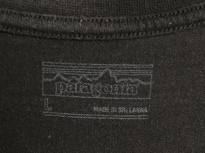 パタゴニア ポケット付き 半袖 Tシャツ メンズ L / 22年製 アウトドア ポケT ワンポイント ロゴ 麻 ヘンプ オーガニック コットン 無地 黒