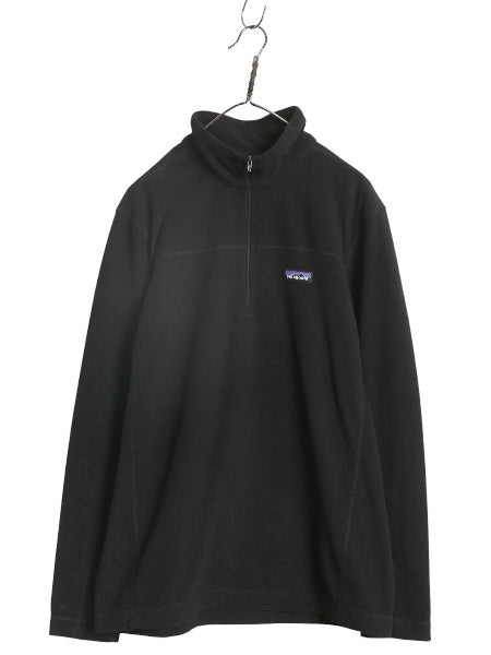 パタゴニア マイクロD ハーフジップ フリース プルオーバー メンズ L 19年製 アウトドア ロンT 長袖 Tシャツ ハイネック トップス ブラック