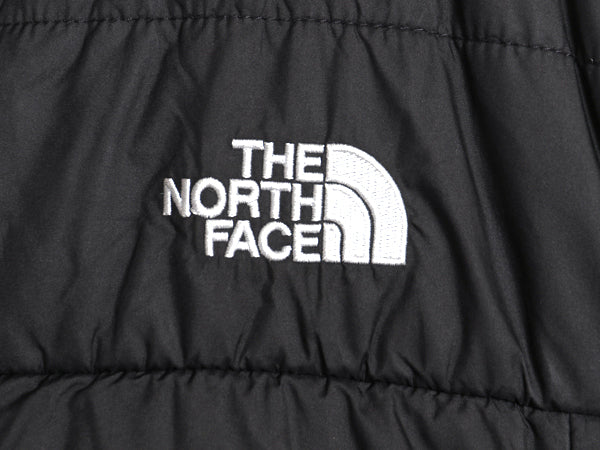 ノースフェイス 中綿 ナイロン ジャケット メンズ S 古着 アウトドア フルジップ ブルゾン ハイネック キルティング ワンポイント ブラック
