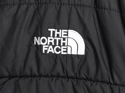 ノースフェイス 中綿 ナイロン ジャケット メンズ S 古着 アウトドア フルジップ ブルゾン ハイネック キルティング ワンポイント ブラック