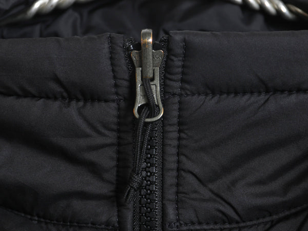 ノースフェイス 中綿 ナイロン ジャケット メンズ S 古着 アウトドア フルジップ ブルゾン ハイネック キルティング ワンポイント ブラック