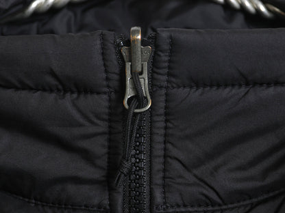 ノースフェイス 中綿 ナイロン ジャケット メンズ S 古着 アウトドア フルジップ ブルゾン ハイネック キルティング ワンポイント ブラック