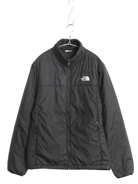 ノースフェイス 中綿 ナイロン ジャケット メンズ S 古着 アウトドア フルジップ ブルゾン ハイネック キルティング ワンポイント ブラック