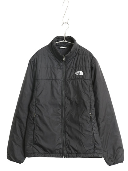 ノースフェイス 中綿 ナイロン ジャケット メンズ S 古着 アウトドア フルジップ ブルゾン ハイネック キルティング ワンポイント ブラック