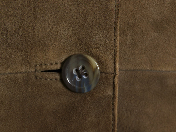 00s バナナリパブリック 本革 ヌバック レザー テーラード ジャケット レディース M 程/ オールド 革ジャン ブレザー スウェード きれいめ