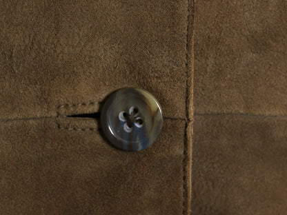 00s バナナリパブリック 本革 ヌバック レザー テーラード ジャケット レディース M 程/ オールド 革ジャン ブレザー スウェード きれいめ