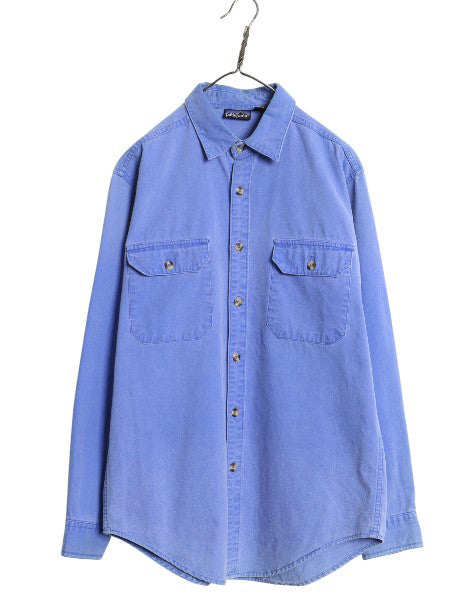 90s パタゴニア コットン キャンバス 長袖 シャツ メンズ M / 古着 91年製 オールド アウトドア 旧タグ 長袖シャツ ヘビーウェイト ワーク