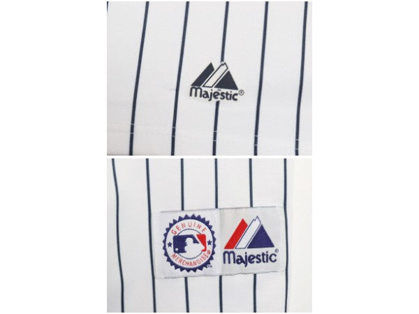 ヤンキース ベースボール シャツ メンズ XXXL 程 MLB オフィシャル マジェスティック 大リーグ ユニフォーム 重ね着 ジャージ 大きいサイズ