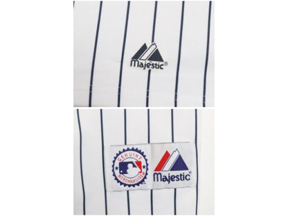 ヤンキース ベースボール シャツ メンズ XXXL 程 MLB オフィシャル マジェスティック 大リーグ ユニフォーム 重ね着 ジャージ 大きいサイズ
