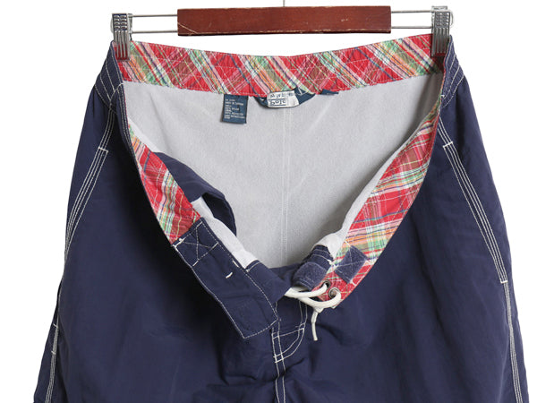 90s ポロ ラルフローレン ナイロン ショートパンツ メンズ L 古着 オールド サーフ スイム ショーツ 短パン 海パン 水陸両用 インナー付き