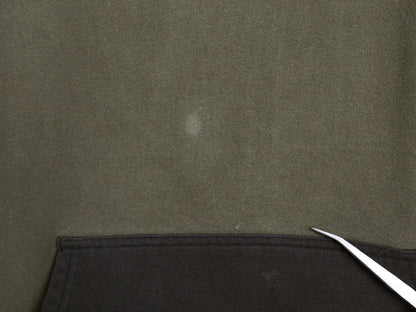 ノースフェイス プリント スウェット フード パーカー メンズ XL アウトドア プルオーバー 裏起毛 トレーナー 大きいサイズ ツートン 黒 緑