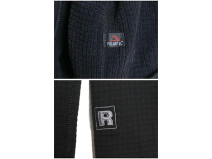 00s USA製 パタゴニア R1 フラッシュ プルオーバー メンズ L オールド レギュレーター ストレッチ 裏 フリース ハーフジップ アウトドア 黒