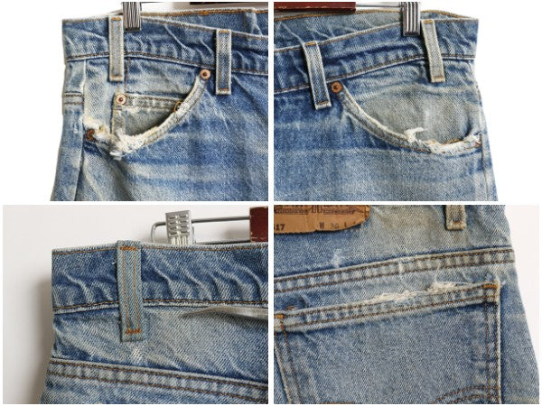 90s USA製 リーバイス 517 ブーツカット デニム パンツ 36 34 / 古着 オールド ジーンズ ジーパン フレア クラッシュ ヒゲ アタリ ボトムス
