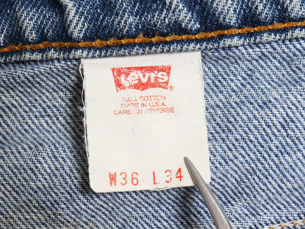 90s USA製 リーバイス 517 ブーツカット デニム パンツ 36 34 / 古着 オールド ジーンズ ジーパン フレア クラッシュ ヒゲ アタリ ボトムス