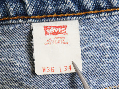 90s USA製 リーバイス 517 ブーツカット デニム パンツ 36 34 / 古着 オールド ジーンズ ジーパン フレア クラッシュ ヒゲ アタリ ボトムス