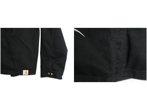 カーハート ツイル フード パーカー ジャケット メンズ XL / ブルゾン ジャンパー 中綿 ナイロン キルティング ライナー 大きいサイズ 黒