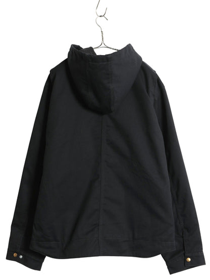 カーハート ツイル フード パーカー ジャケット メンズ XL / ブルゾン ジャンパー 中綿 ナイロン キルティング ライナー 大きいサイズ 黒