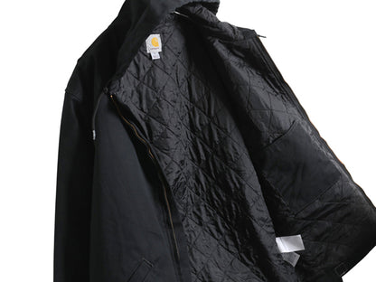 カーハート ツイル フード パーカー ジャケット メンズ XL / ブルゾン ジャンパー 中綿 ナイロン キルティング ライナー 大きいサイズ 黒