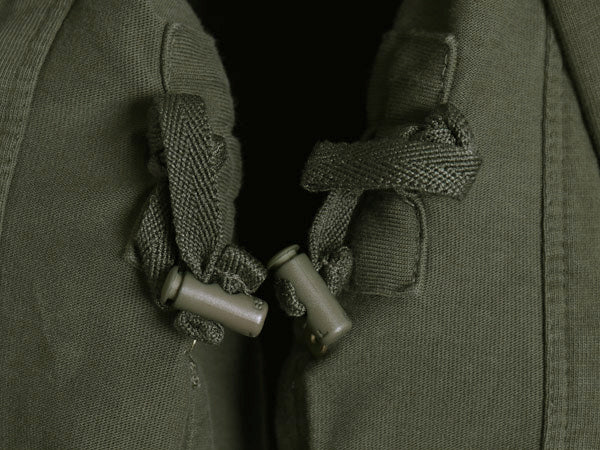 ローレン ラルフローレン ミリタリー ジャケット レディース S / M-65 タイプ リブ編み ストレッチコットン ハーフコート アーミー カーキ