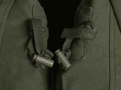 ローレン ラルフローレン ミリタリー ジャケット レディース S / M-65 タイプ リブ編み ストレッチコットン ハーフコート アーミー カーキ