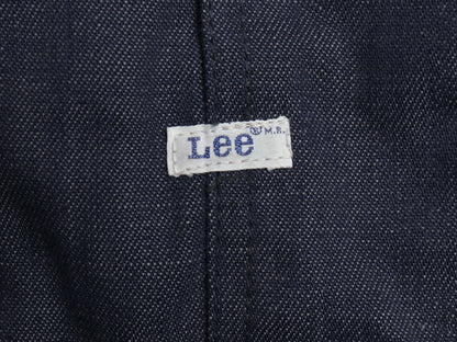 70s USA製 ★ Lee デニム カバーオール ジャケット メンズ XL 程 ヴィンテージ ワーク バットダイ ジージャン ジャンパー 濃紺 91-J タイプ