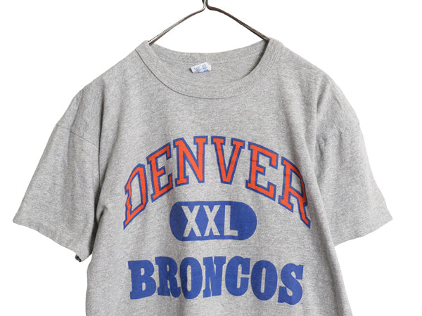 80s USA製 チャンピオン ブロンコス 3段 プリント 半袖 Tシャツ メンズ XL ヴィンテージ 8812 シングルステッチ NFL アメフト 大きいサイズ
