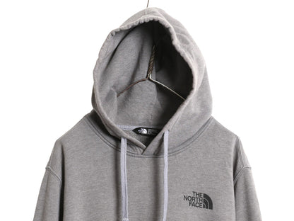 ノースフェイス 両面 プリント スウェット フード パーカー メンズ XL 古着 グラフィック プルオーバー トレーナー 裏起毛 大きいサイズ 灰