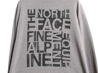 ノースフェイス 両面 プリント スウェット フード パーカー メンズ XL 古着 グラフィック プルオーバー トレーナー 裏起毛 大きいサイズ 灰