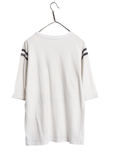70s USA製 スヌーピー プリント フットボール Tシャツ メンズ レディース L ヴィンテージ キャラクター ピーナッツ 7分丈 シングルステッチ