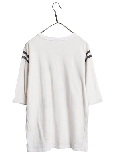 70s USA製 スヌーピー プリント フットボール Tシャツ メンズ レディース L ヴィンテージ キャラクター ピーナッツ 7分丈 シングルステッチ