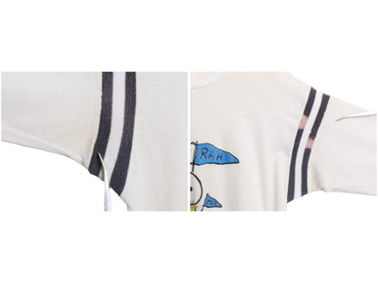 70s USA製 スヌーピー プリント フットボール Tシャツ メンズ レディース L ヴィンテージ キャラクター ピーナッツ 7分丈 シングルステッチ