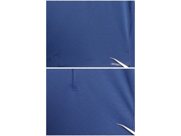 00s USA製 パタゴニア キャプリーン 長袖 Tシャツ メンズ L 05年製 オールド アウトドア ハーフジップ ボーダー ストレッチ アンダーシャツ