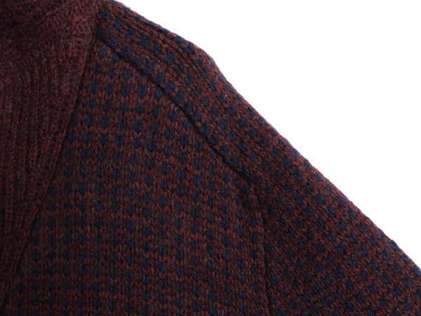 エルエルビーン シグネチャー ショールカラー バースアイ ニット カーディガン メンズ XL ウール セーター ノルディック 総柄 大きいサイズ